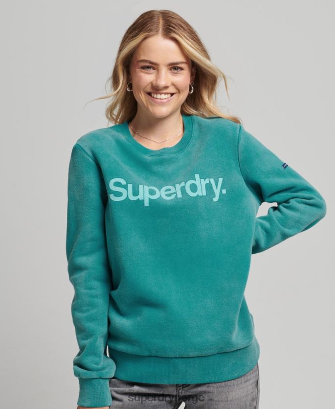 Superdry blå klær 86P46D5860 vintage kjerne-logo 80-talls genser kvinner
