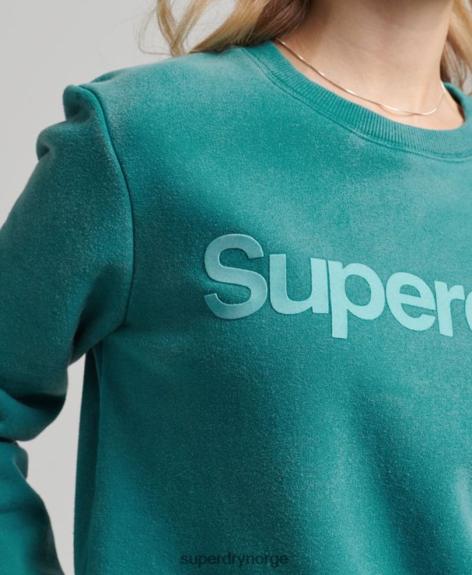 Superdry blå klær 86P46D5860 vintage kjerne-logo 80-talls genser kvinner