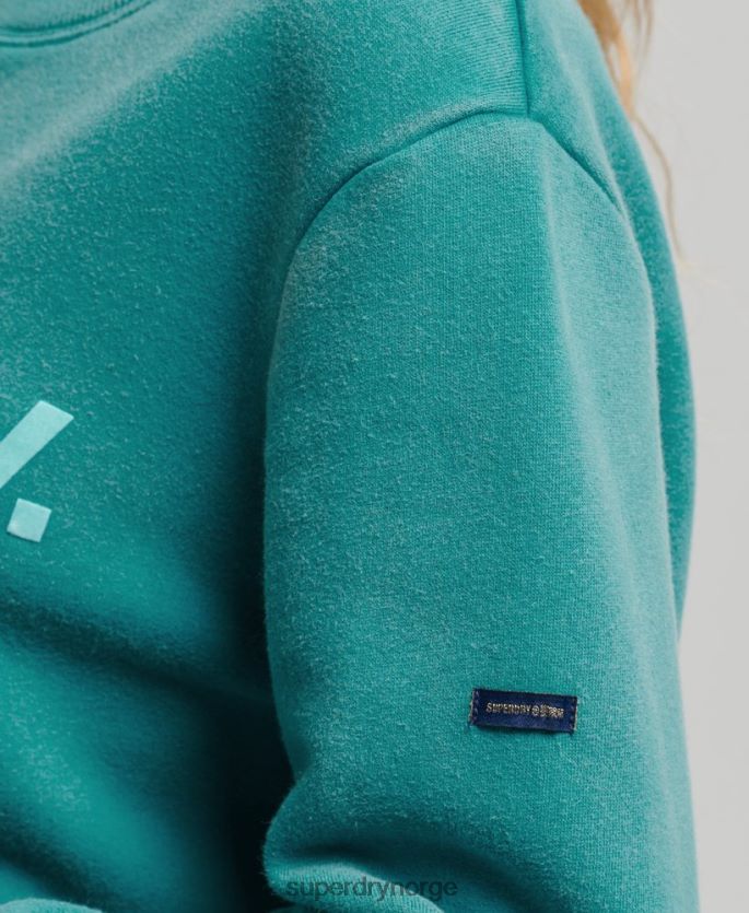 Superdry blå klær 86P46D5860 vintage kjerne-logo 80-talls genser kvinner