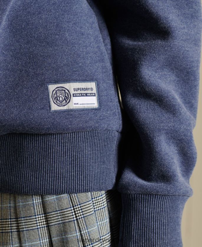Superdry blå klær 86P46D6054 oversized genser for friidrettsfolk kvinner