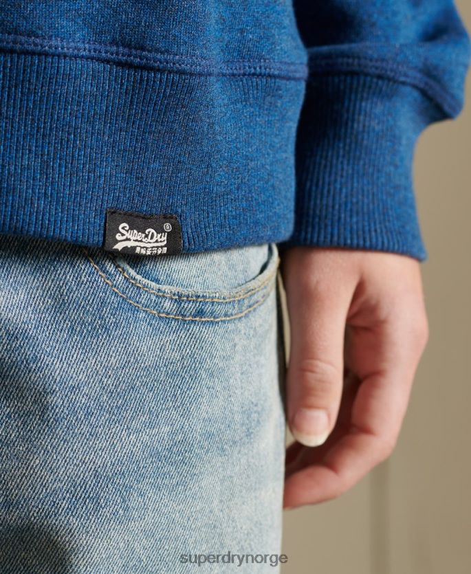 Superdry blå klær 86P46D6092 vintage sweatshirt med logobesetning i økologisk bomull kvinner