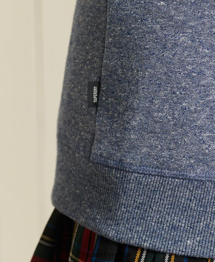 Superdry blå klær 86P46D6160 Oversized vintage-logogenser i økologisk bomull kvinner