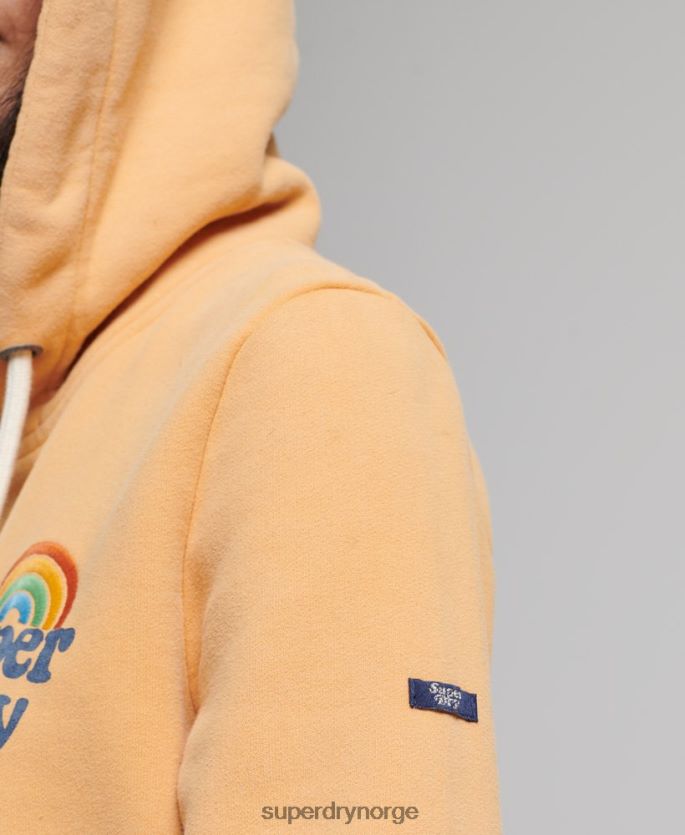 Superdry brun klær 86P46D2280 vintage regnbue hettegenser kvinner