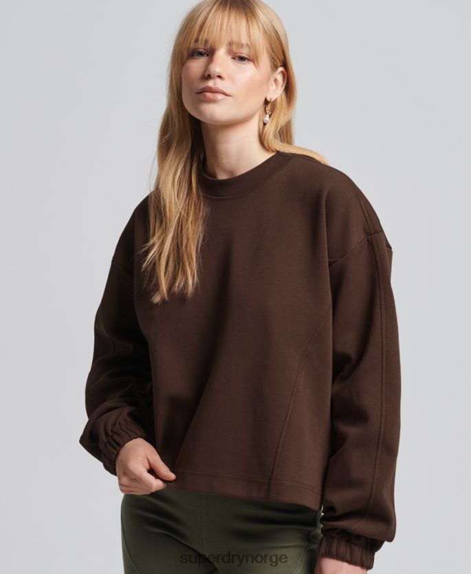 Superdry brun klær 86P46D5804 kode tech crew sweatshirt kvinner