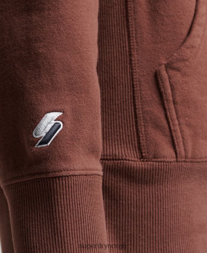 Superdry brun klær 86P46D5882 kode lineær løs hettegenser kvinner
