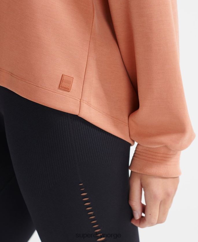 Superdry brun klær 86P46D5918 flex avslappet crew-genser kvinner