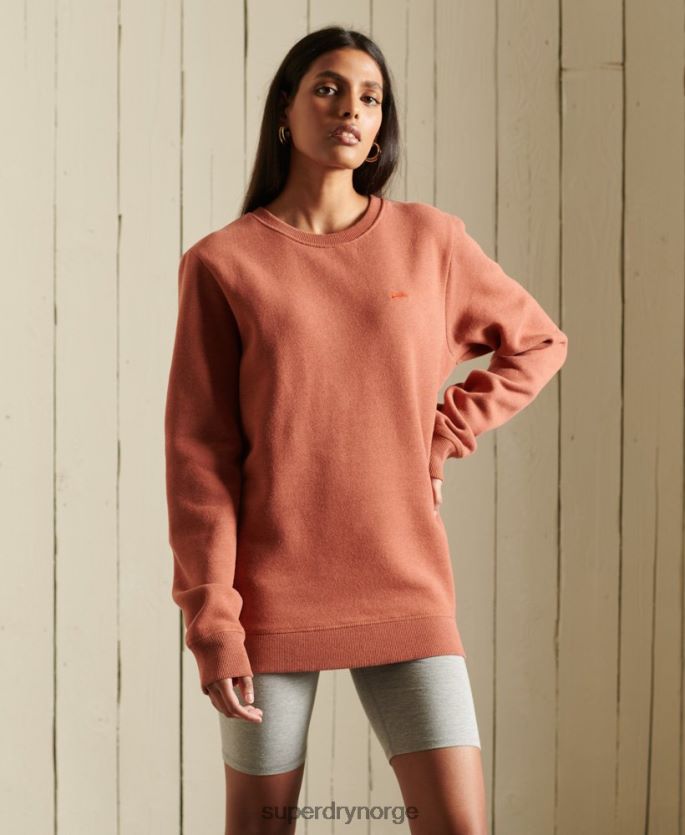 Superdry brun klær 86P46D6033 Oversized vintage-logogenser i økologisk bomull kvinner