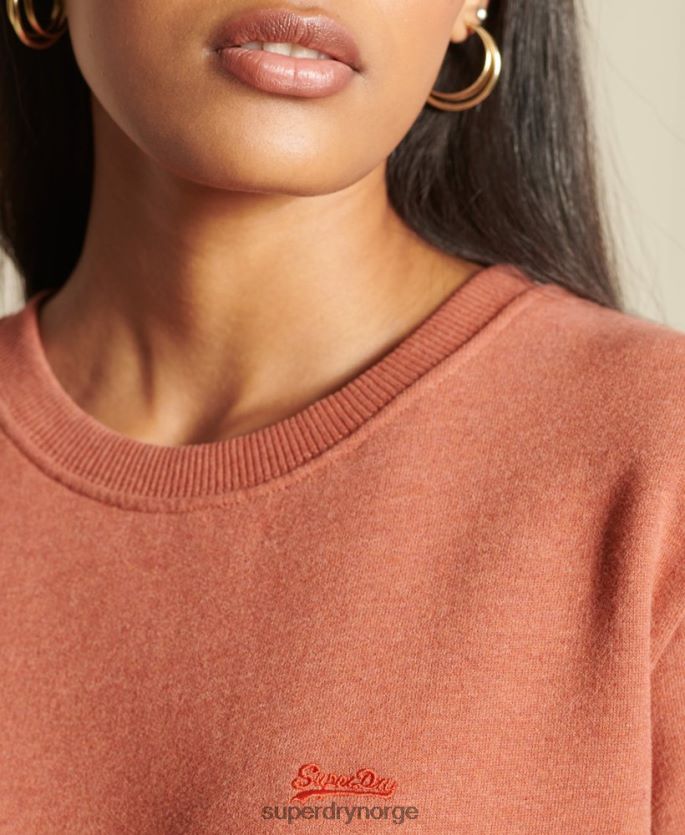 Superdry brun klær 86P46D6033 Oversized vintage-logogenser i økologisk bomull kvinner