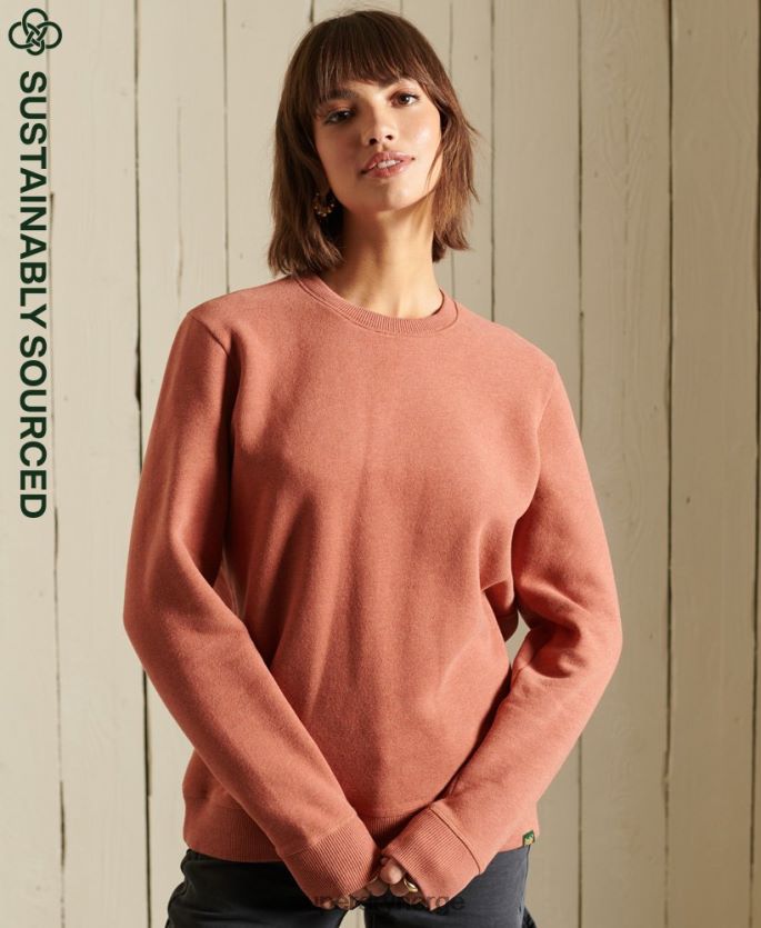 Superdry brun klær 86P46D6139 vintage sweatshirt med logobesetning i økologisk bomull kvinner