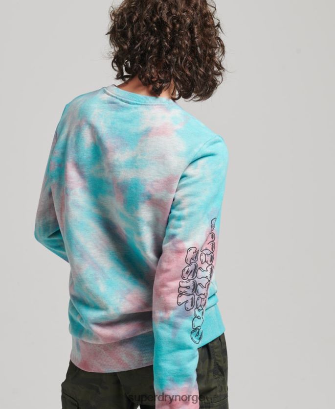 Superdry grå klær 86P46D3340 inn i skogen grafisk genser kvinner