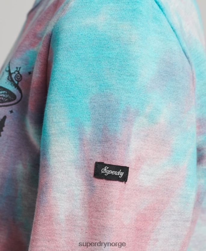 Superdry grå klær 86P46D3340 inn i skogen grafisk genser kvinner