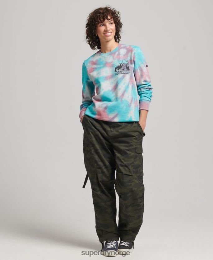 Superdry grå klær 86P46D3340 inn i skogen grafisk genser kvinner