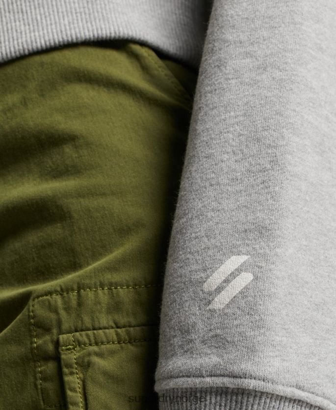 Superdry grå klær 86P46D3357 core sport topp med halv glidelås kvinner