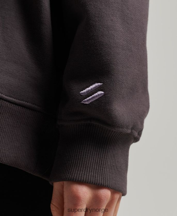 Superdry grå klær 86P46D3394 core oversized hettegenser kvinner