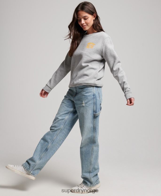 Superdry grå klær 86P46D3457 genser for friidrettsmannskap kvinner