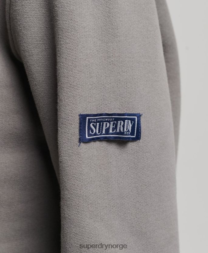 Superdry grå klær 86P46D5753 Japansk hettegenser med grafisk logo kvinner
