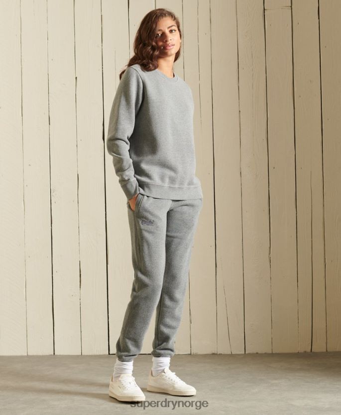 Superdry grå klær 86P46D5798 vintage sweatshirt med logobesetning i økologisk bomull kvinner