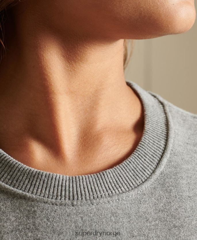 Superdry grå klær 86P46D5798 vintage sweatshirt med logobesetning i økologisk bomull kvinner