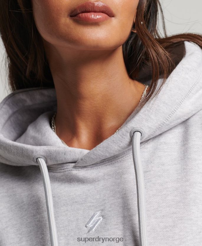 Superdry grå klær 86P46D5801 script grafisk oversized hettegenser kvinner
