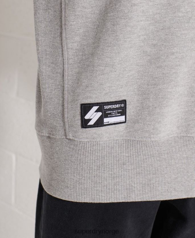 Superdry grå klær 86P46D5813 samarbeide logo crew sweatshirt kvinner