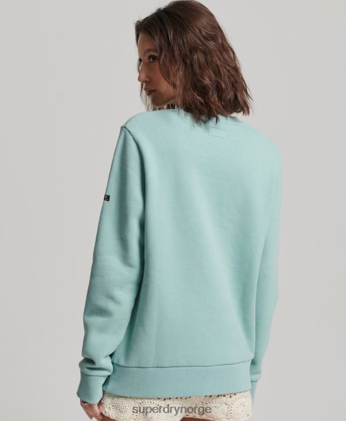 Superdry grønn klær 86P46D2253 vintage logo narrativ crew sweatshirt kvinner