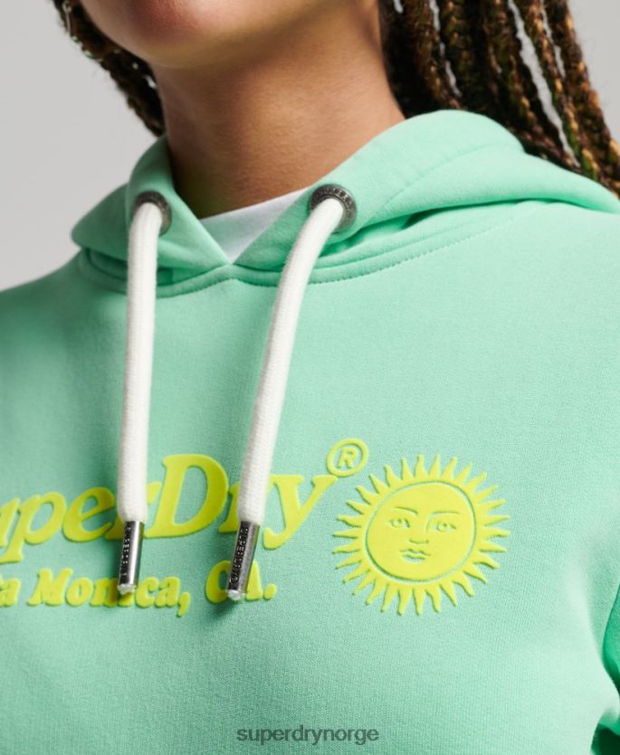 Superdry grønn klær 86P46D2315 vintage venue hettegenser kvinner