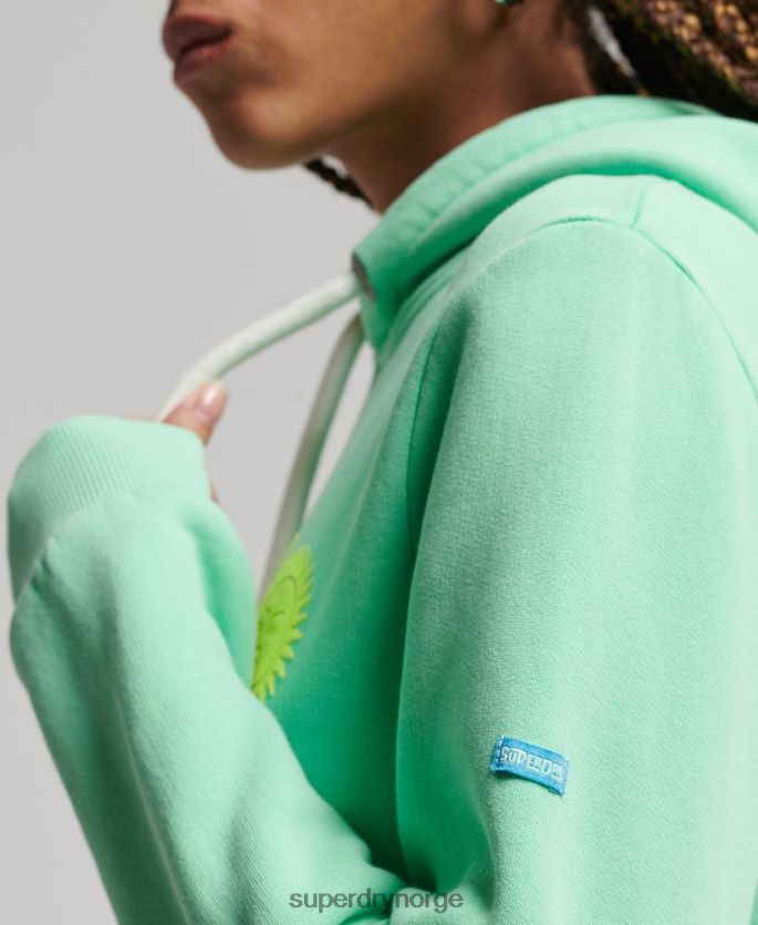 Superdry grønn klær 86P46D2315 vintage venue hettegenser kvinner