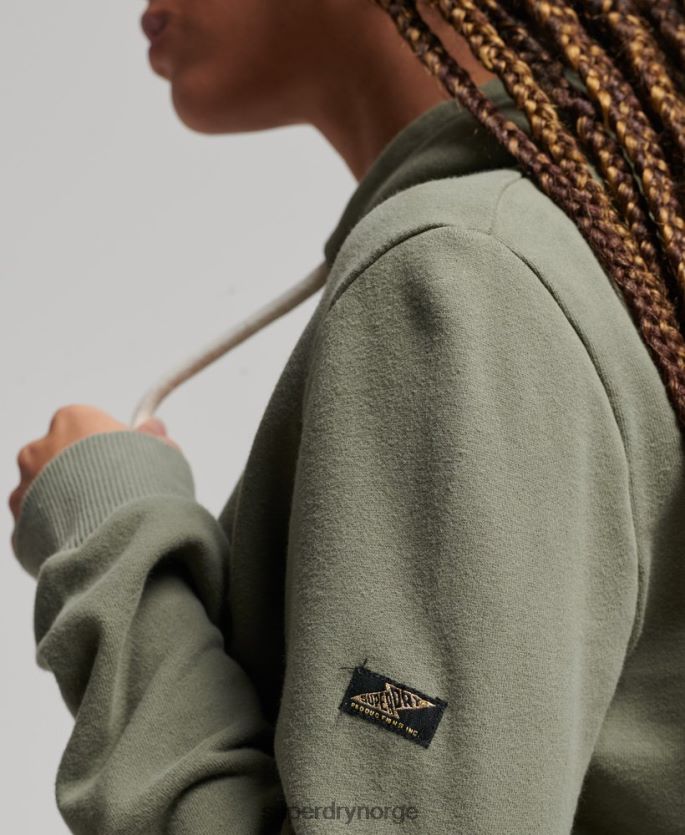 Superdry grønn klær 86P46D3276 hettegenser med vintage logopyntet kvinner