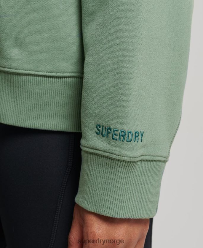Superdry grønn klær 86P46D3341 genser i økologisk bomull kvinner