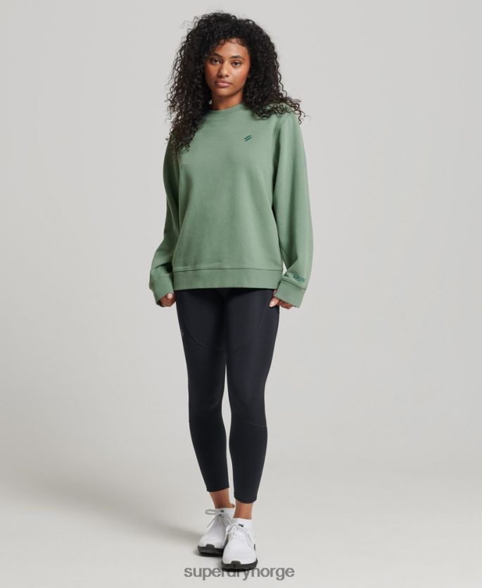 Superdry grønn klær 86P46D3341 genser i økologisk bomull kvinner