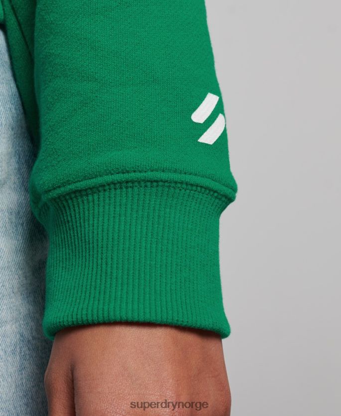 Superdry grønn klær 86P46D3373 core sport topp med halv glidelås kvinner