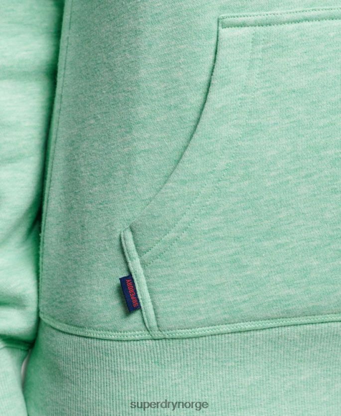 Superdry grønn klær 86P46D3413 vintage logo brodert hettegenser kvinner