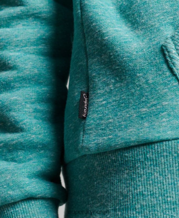 Superdry grønn klær 86P46D3419 hettegenser med preget grafisk logo kvinner