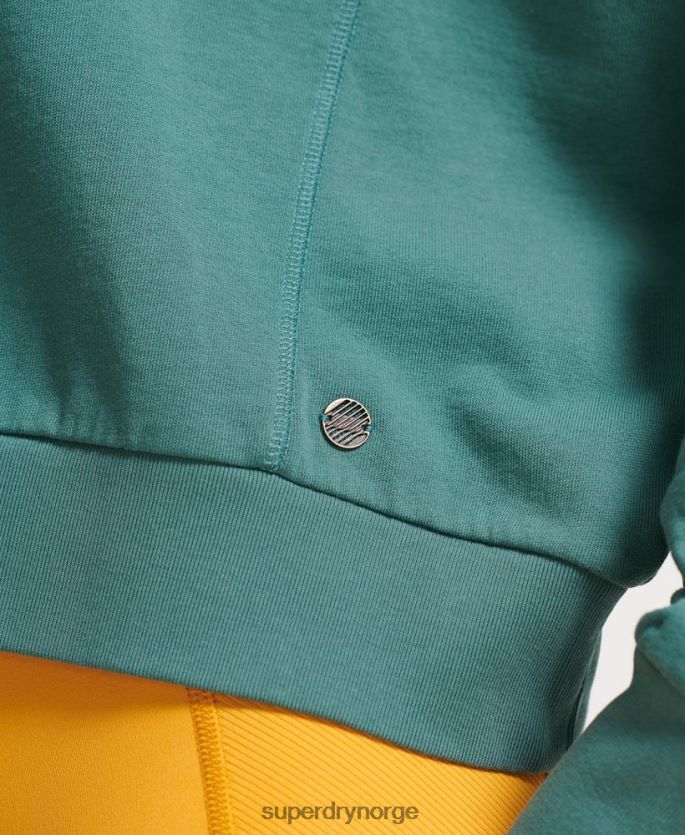 Superdry grønn klær 86P46D5806 genser med fleksible batwing crew i økologisk bomull kvinner