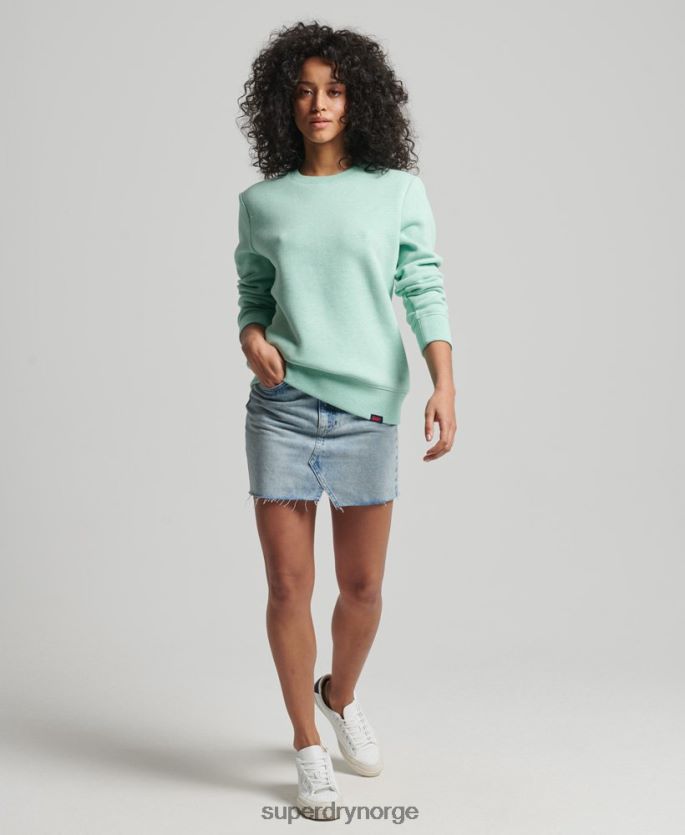 Superdry grønn klær 86P46D5855 vintage sweatshirt i økologisk bomull kvinner