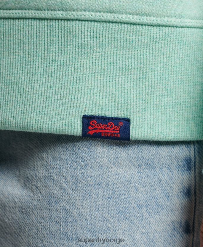 Superdry grønn klær 86P46D5855 vintage sweatshirt i økologisk bomull kvinner