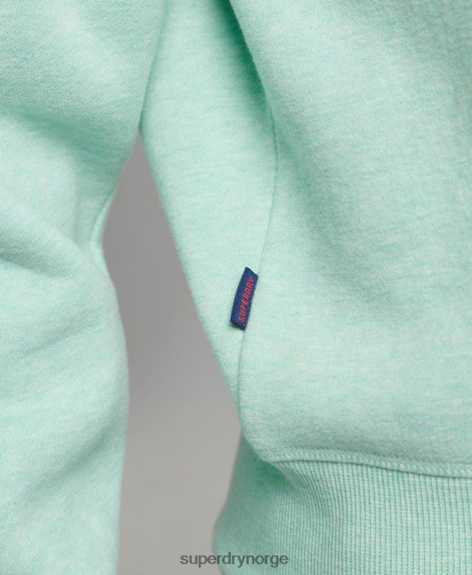 Superdry grønn klær 86P46D5893 Henley sweatshirt med vintage logo i økologisk bomull kvinner
