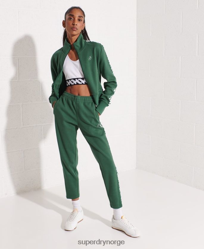 Superdry grønn klær 86P46D5953 kode tape track topp kvinner