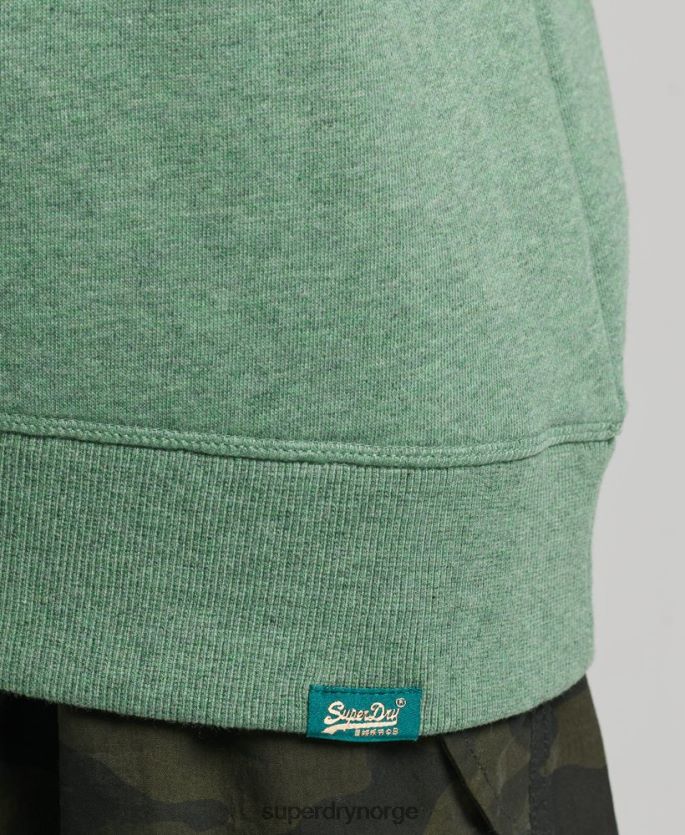 Superdry grønn klær 86P46D5980 genser med logobesetning i økologisk bomull kvinner