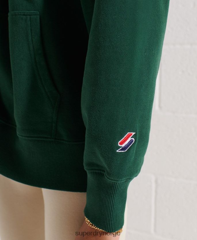 Superdry grønn klær 86P46D5993 city ​​college oversized hettegenser kvinner