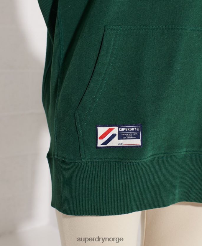 Superdry grønn klær 86P46D5993 city ​​college oversized hettegenser kvinner