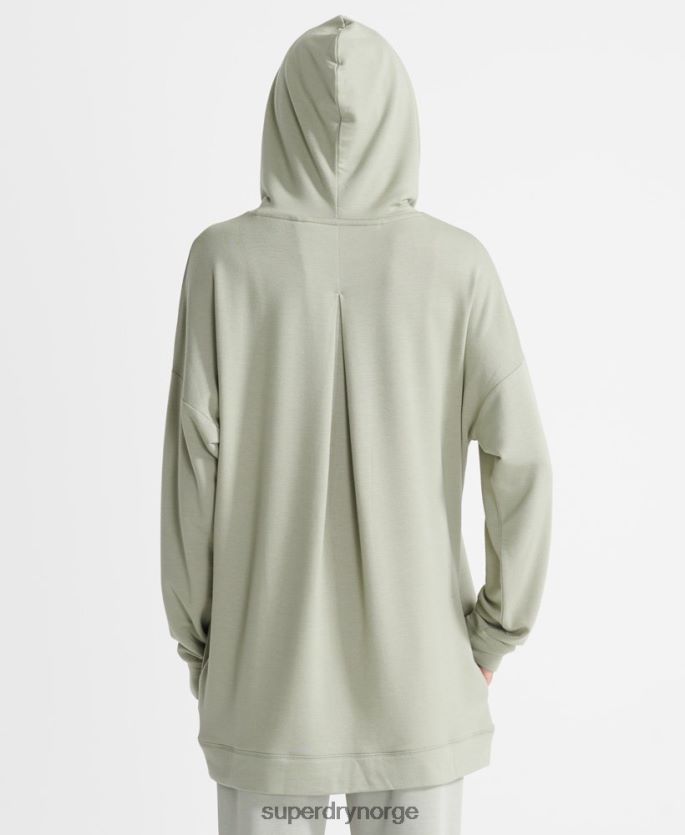 Superdry grønn klær 86P46D6004 flex avslappet hettegenser kvinner