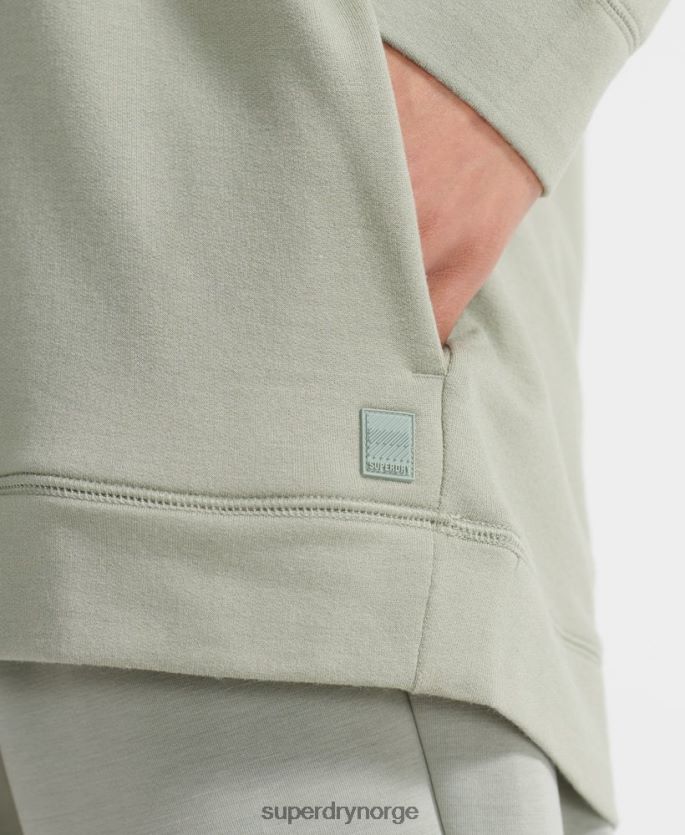 Superdry grønn klær 86P46D6004 flex avslappet hettegenser kvinner