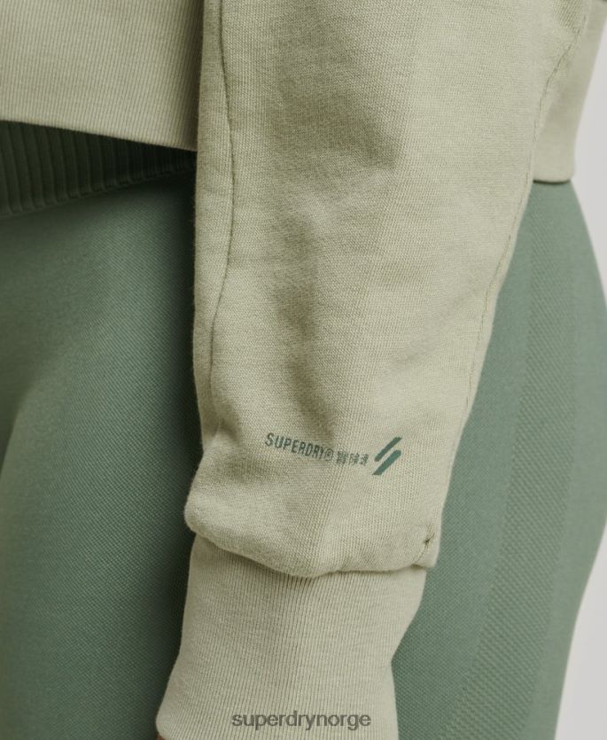 Superdry grønn klær 86P46D6031 genser med fleksible batwing crew i økologisk bomull kvinner