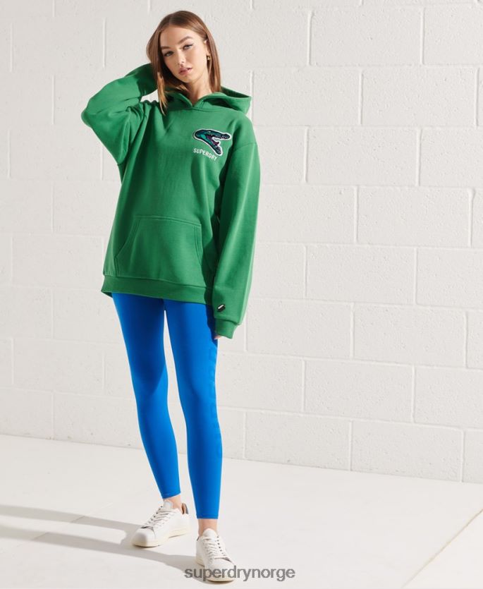 Superdry grønn klær 86P46D6052 moderne franchise oversized hettegenser kvinner
