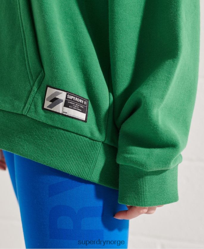 Superdry grønn klær 86P46D6052 moderne franchise oversized hettegenser kvinner