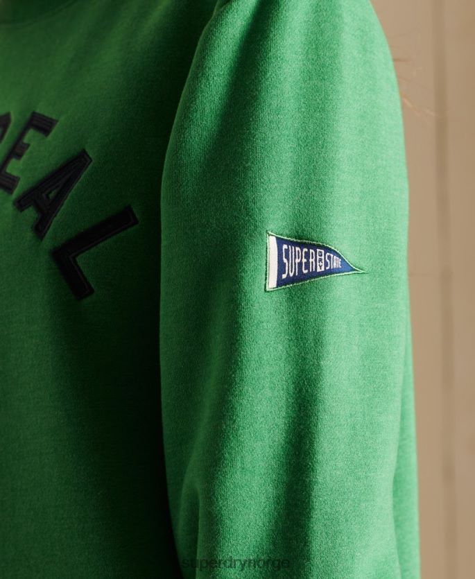Superdry grønn klær 86P46D6142 oversized vintage logo source crew sweatshirt kvinner