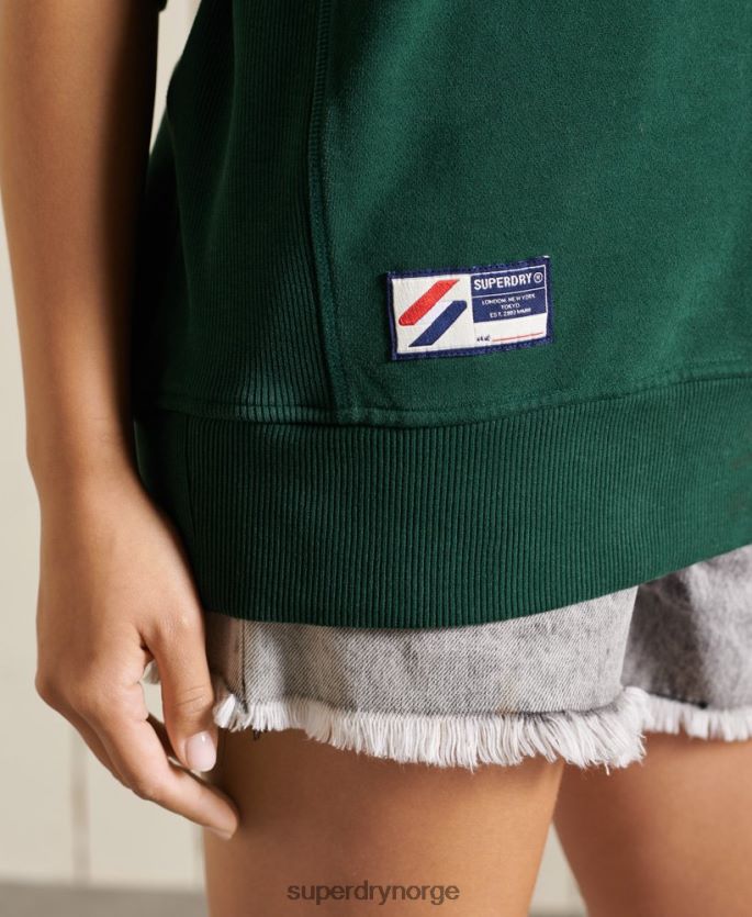 Superdry grønn klær 86P46D6162 college grafisk oversized crew sweatshirt kvinner