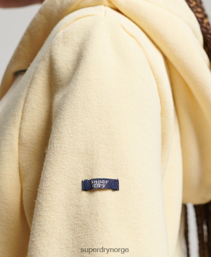 Superdry gul klær 86P46D2208 vintage regnbue hettegenser med glidelås kvinner