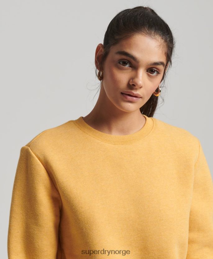 Superdry gul klær 86P46D5859 vintage sweatshirt i økologisk bomull kvinner